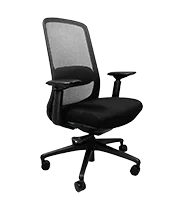 Silla Londres Ejecutiva Premium Mesh Fresh Tapiz Negro