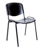 Silla ISO Multiusos Plastic Estructura Oval Negra (KM)