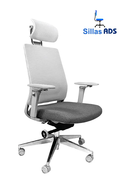 Silla Directiva Alfa Mesh Fresh Gris CC, foto 1