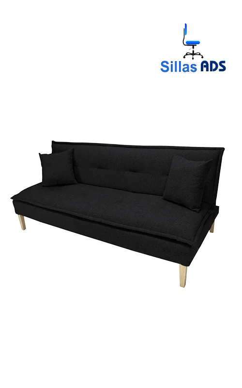 Sofá Cama Confi Suede Negro, foto 1