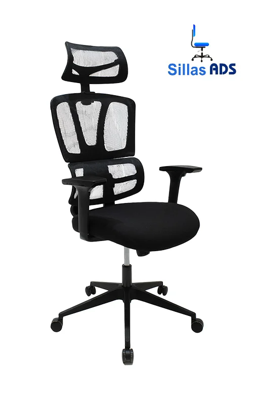 Silla Vilna Ejecutiva Premium Mesh Fresh Negra, foto 1