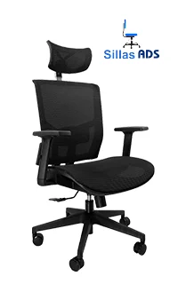 Silla Habana Ejecutiva Asiento Mesh Fresh CC Negro, foto 1